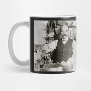 Bartender Pouring Drink, 1910. Vintage Photo Mug